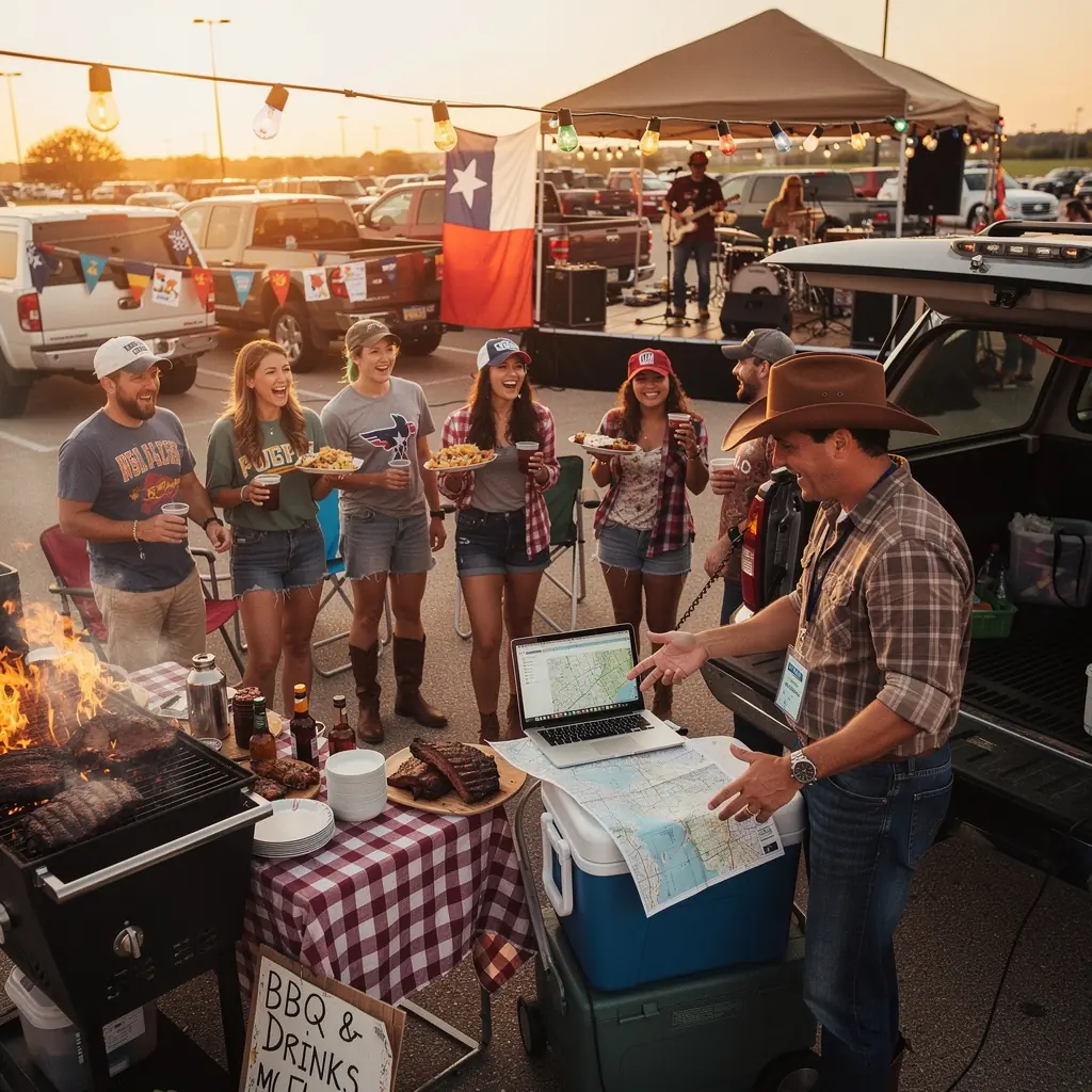 Grupa przyjaciół planująca swoją podróż na mapie, z uśmiechami i pomysłami na trasę.